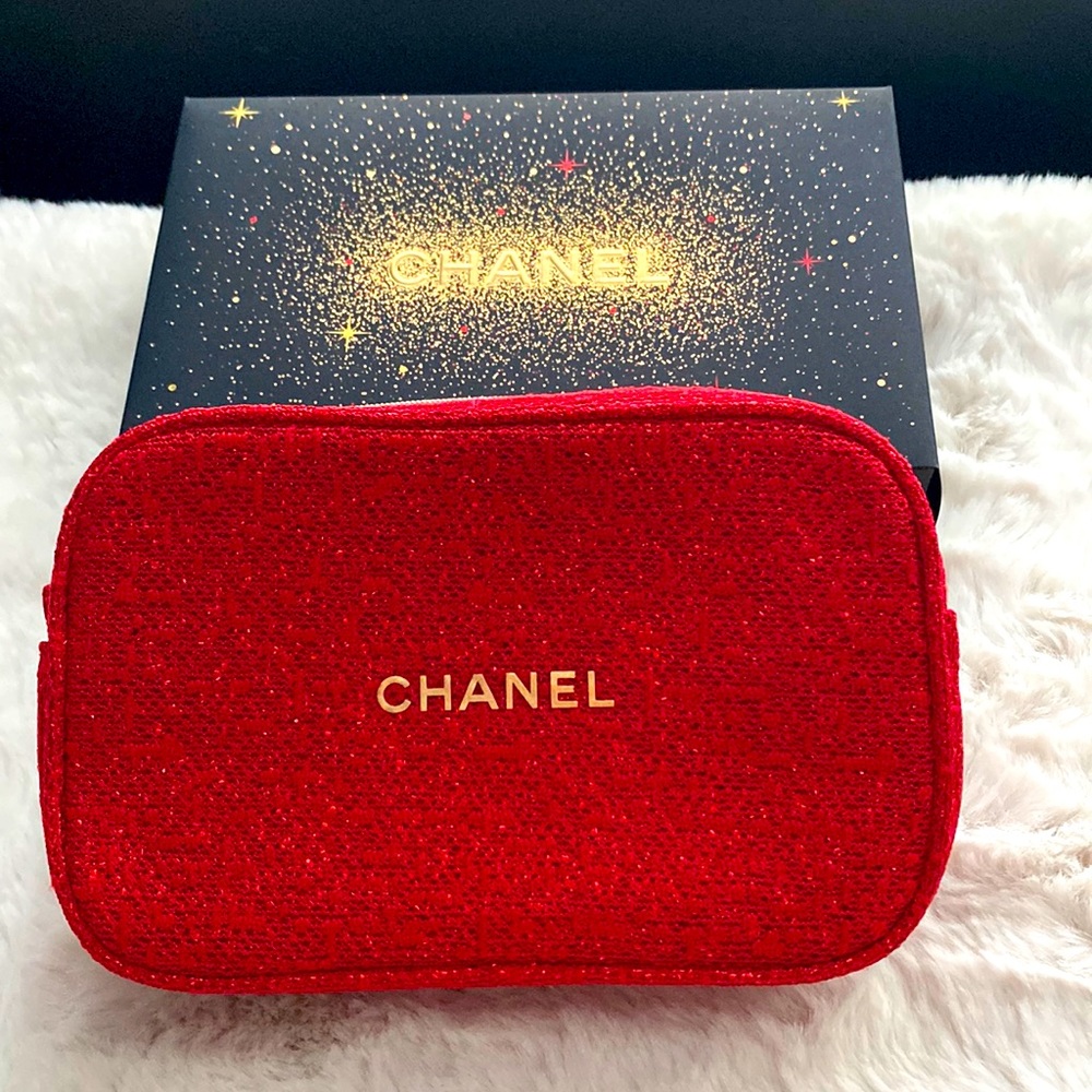 Limited Edition 2021 Chanel Cosmetics Pouch.